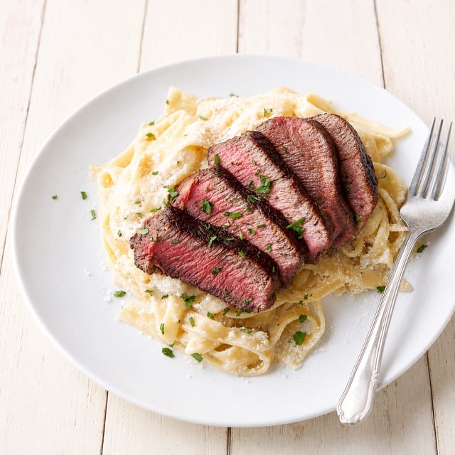 Steak Alfredo.
