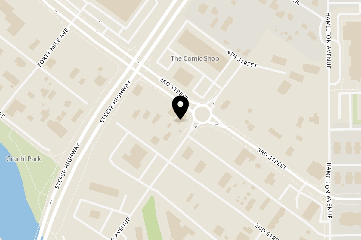 Map showing the location of The Chowder House on 206 Eagle Ave in Fairbanks